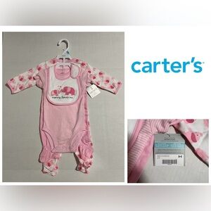 🆕CARTER’S - 6M - NWT - INFANT GIRLS 4PC ELEPHANT SET